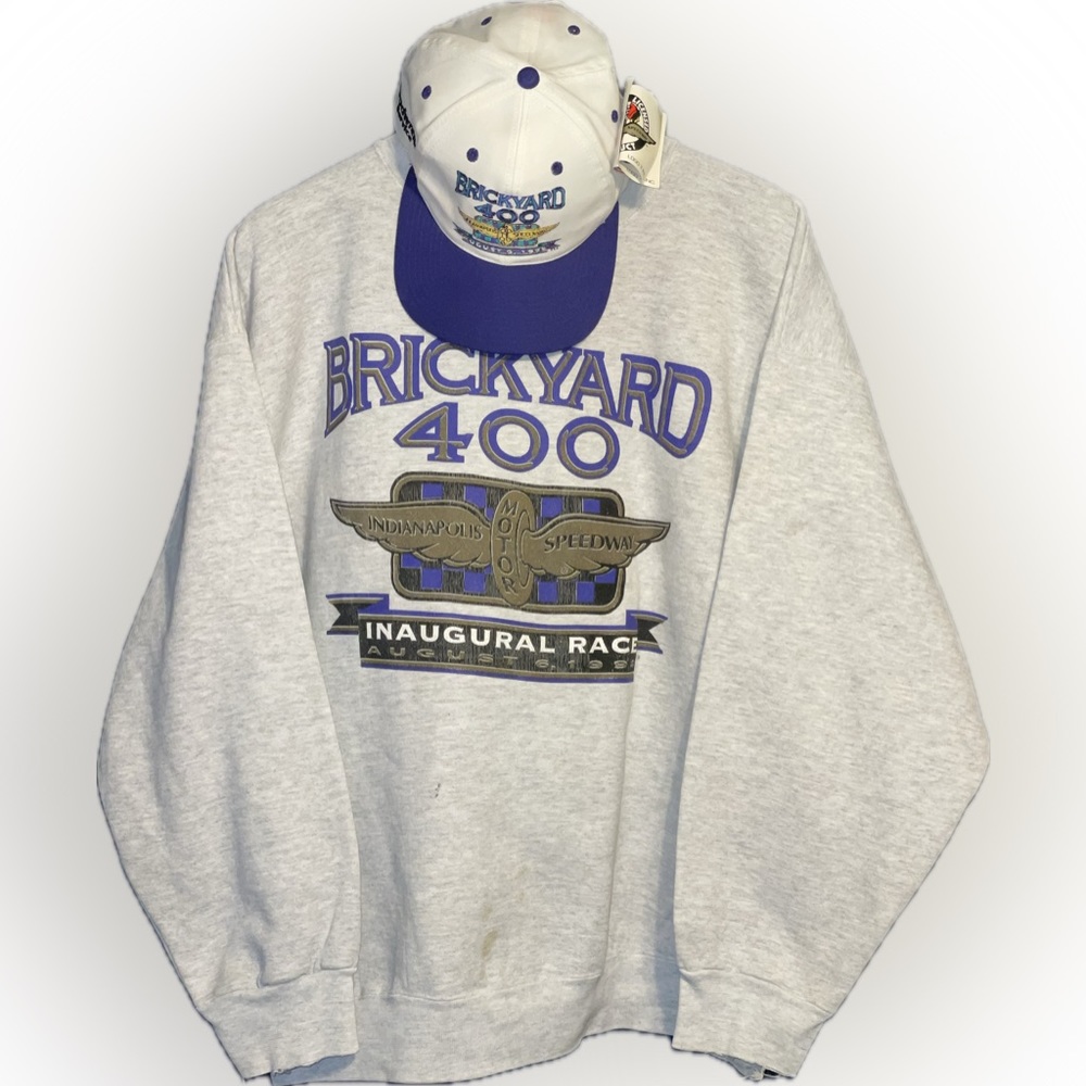 Brickyard 400 Indianapolis Speedway Inaugural Race 1994 Sz XXL Sweatshirt & Hat